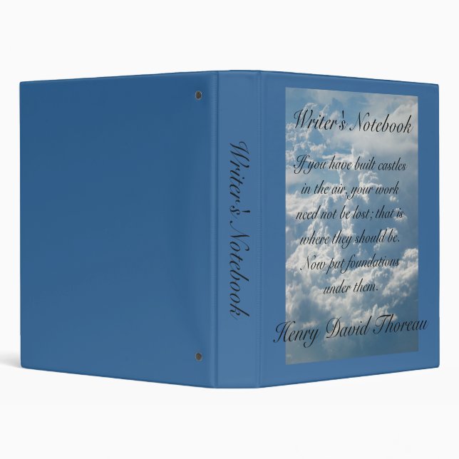 Writer's Notebook - Henry David Thoreau 3 Ring Binder (Background)