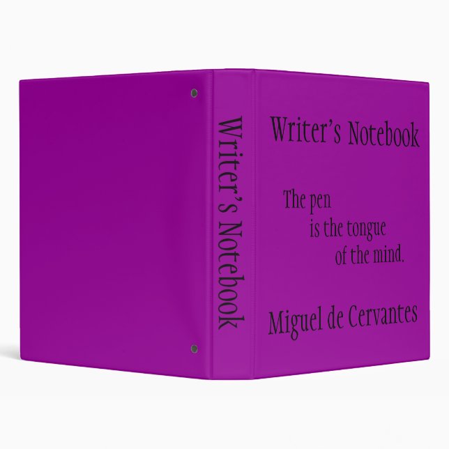 Writer's Notebook - Miguel de Cervantes 3 Ring Binder (Background)