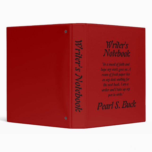 Writer's Notebook - Pearl S. Buck 3 Ring Binder (Background)
