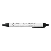 Writers Pen Keep Calm and Write On Your Color (Bottom)