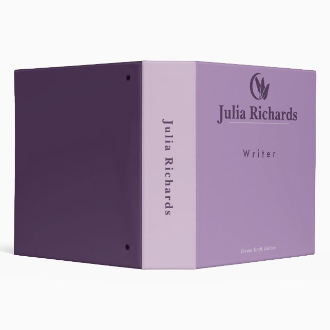 Writer's Purple 3 Ring Binder (Background)