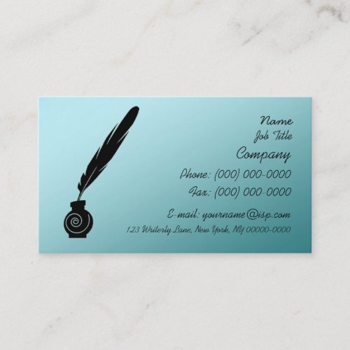 Writers Quill  Ink Profile Card