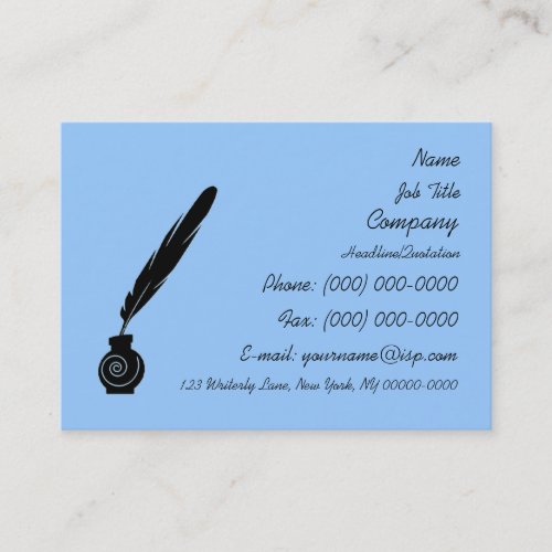 Writers Quill  Ink Profile Card