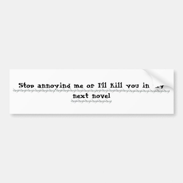 Writers Revenge Bumper Sticker (Front)