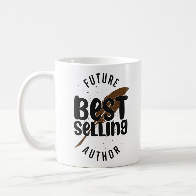 Writing Author Future Bestselling Author Coffee Mug (Left)