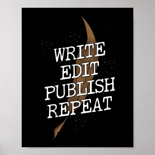 Writing Author Write Edit Publish Repeat Poster