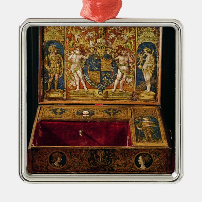 Writing box or table desk metal ornament (Front)