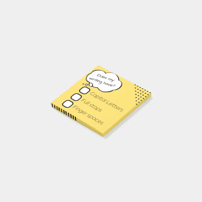 Writing checklist Sticky Notes - Jr Primary | Zazzle