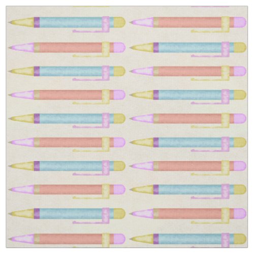 Writing Instruments Pastel Ink Pens Pattern Fabric