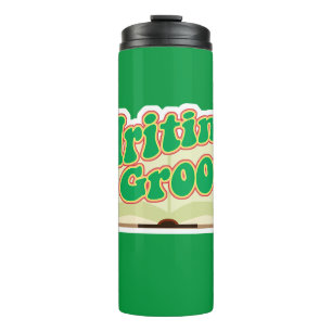 Writing Is Groovy Fun Author Retro Book Style Thermal Tumbler