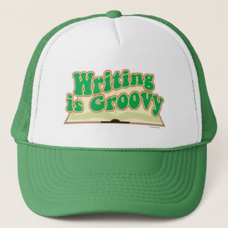 Writing Is Groovy Retro Author Slogan Art