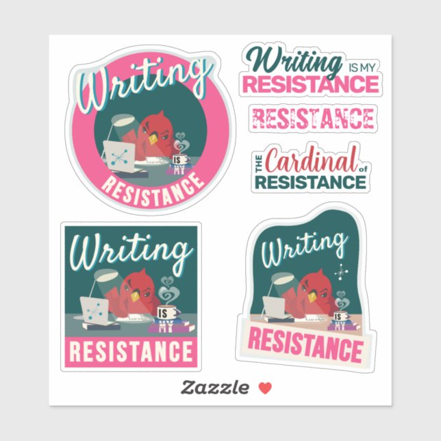 "Writing is My Resistance" Compact Collection Sticker (Sheet)