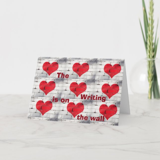 **WRITING IS ON THE WALL** MY *ANNIVERSARY LOVE* HOLIDAY CARD (Front)