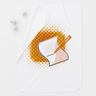 Writing Lover  Baby Blanket