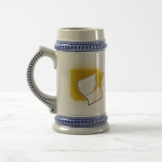Writing Lover  Beer Stein (Left)