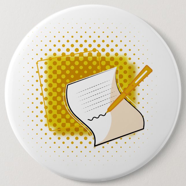 Writing Lover  Button (Front)