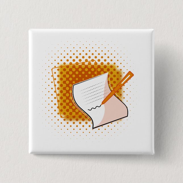 Writing Lover  Button (Front)