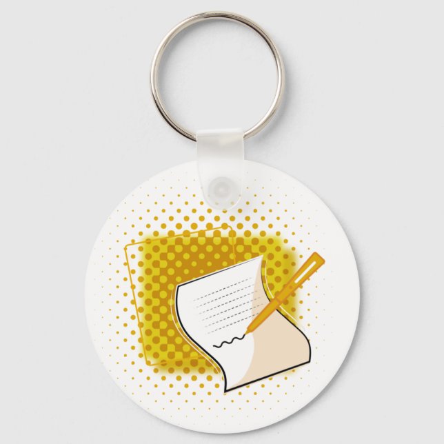 Writing Lover  Keychain (Front)