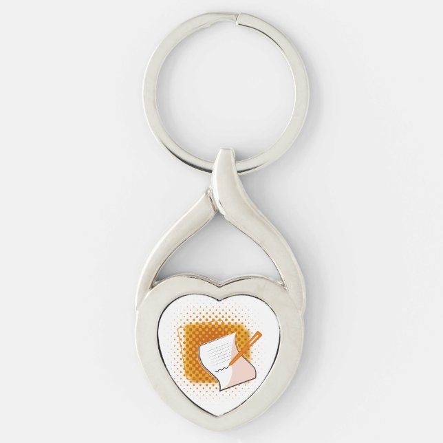 Writing Lover  Keychain (Front)
