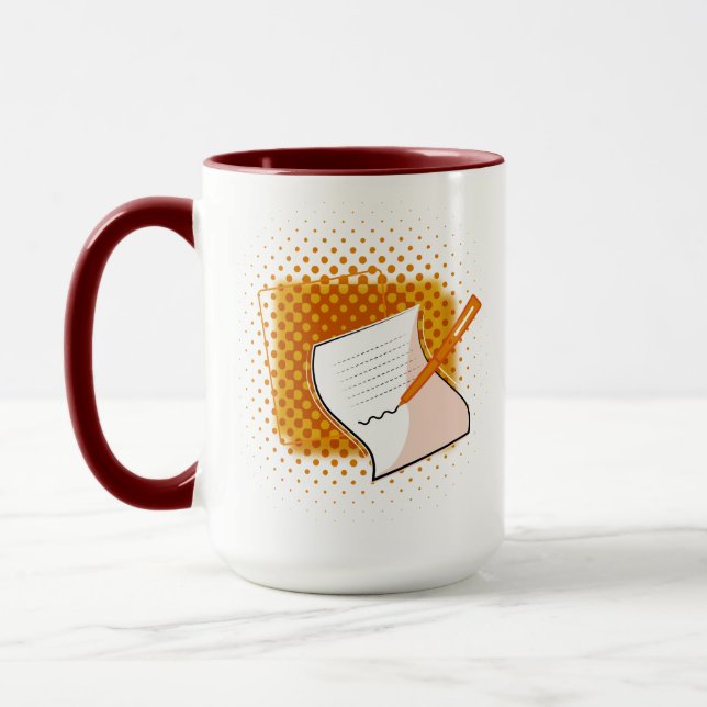 Writing Lover  Mug (Left)