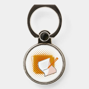 Writing Lover  Phone Ring Stand