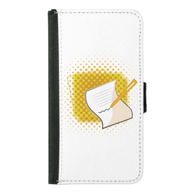 Writing Lover  Samsung Galaxy Wallet Case (Front)