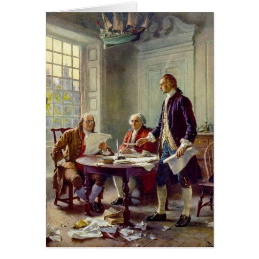 Writing of the Declaration of Independence Cards (Front)