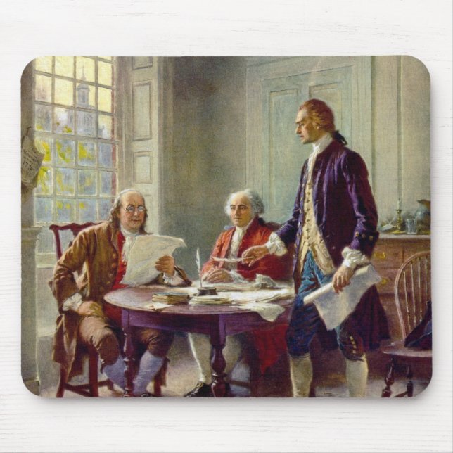 Writing of the Declaration of Independence Mouse Pad (Front)
