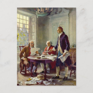 Writing of the Declaration of Independence Postcard