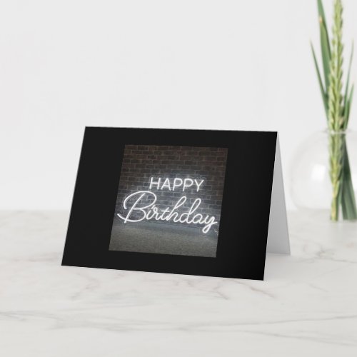 WRITING ON THE WALL SAYS HAPPY BIRTHDAY CARD