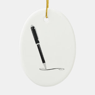 Writing Pen Ceramic Ornament