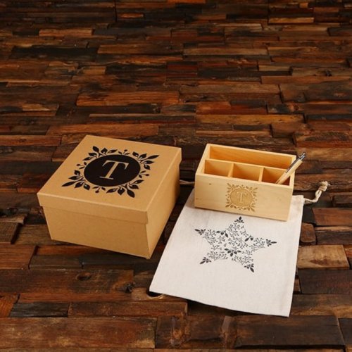 Writing Pen Set w Box and Engraved Desk Organizer