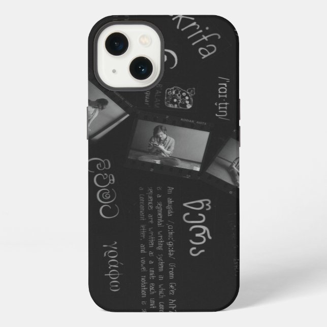 Writing Photogram Iphone Case (Back)