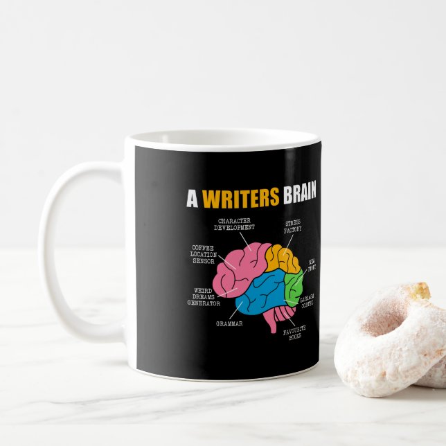 Writing Published Author Book Writer A Writers Coffee Mug (With Donut)
