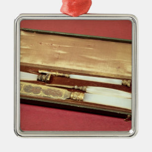 Writing set given to his wife, Eveline Hanska Metal Ornament