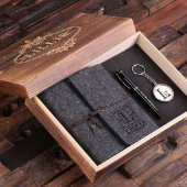 Writing Set w/ Pen, Dark Gray Keychain & Journal (Inside)
