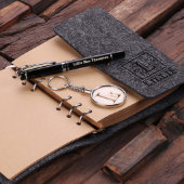 Writing Set w/ Pen, Dark Gray Keychain & Journal (Inside)