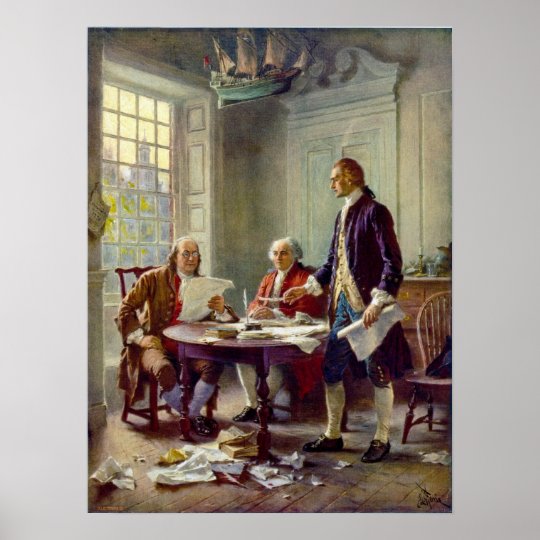 The declaration of independence real paper picture