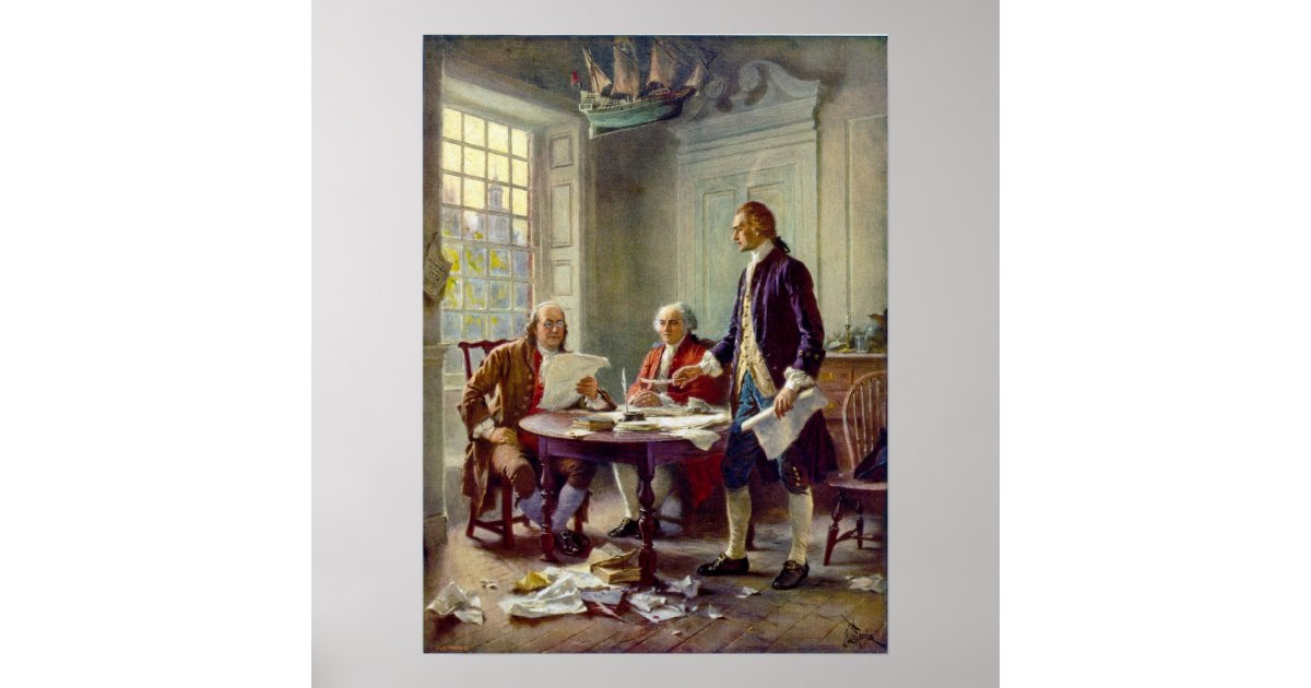 Writing the Declaration of Independence Ferris Poster ...