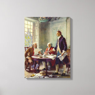 Writing the Declaration of Independence (USA) Canvas Print