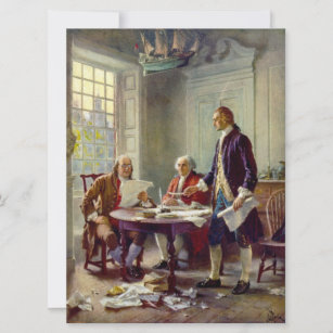 Writing the Declaration of Independence (USA) Card