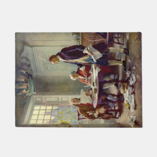 Writing the Declaration of Independence (USA) Doormat