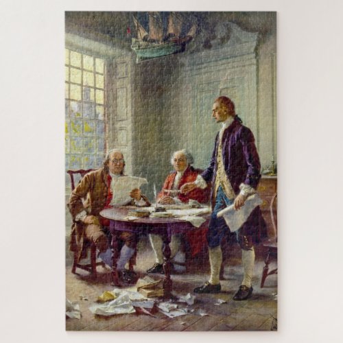 Writing the Declaration of Independence USA Jigsaw Puzzle