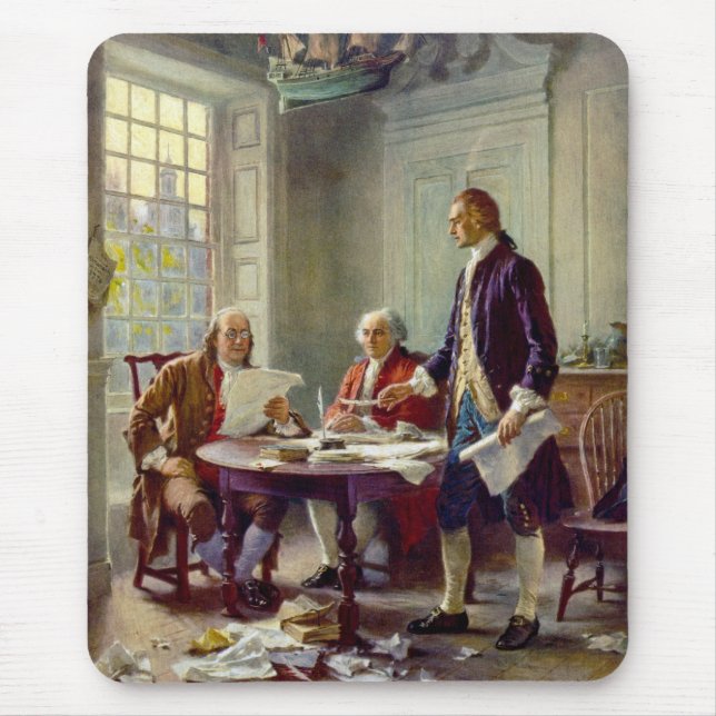 Writing the Declaration of Independence (USA) Mouse Pad (Front)