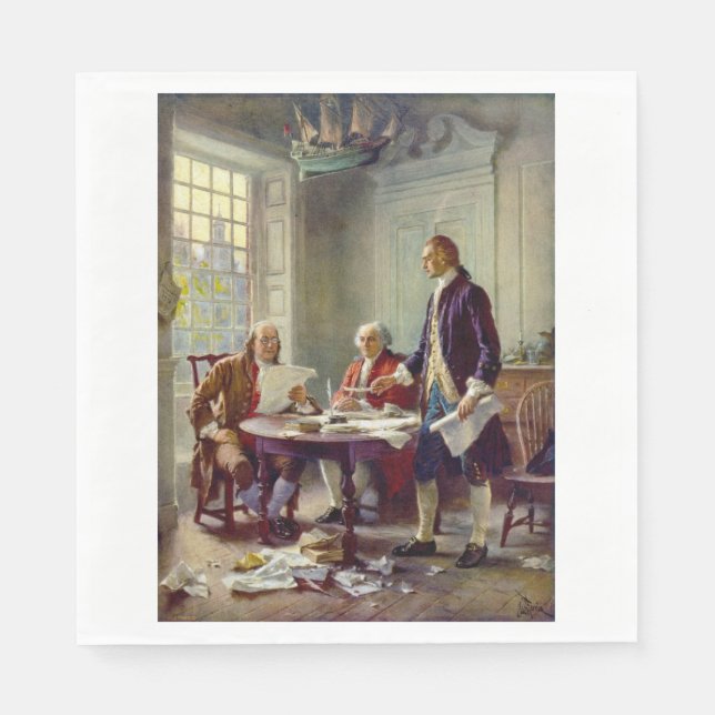 Writing the Declaration of Independence (USA) Napkins (Front)