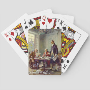 Writing the Declaration of Independence (USA) Poker Cards