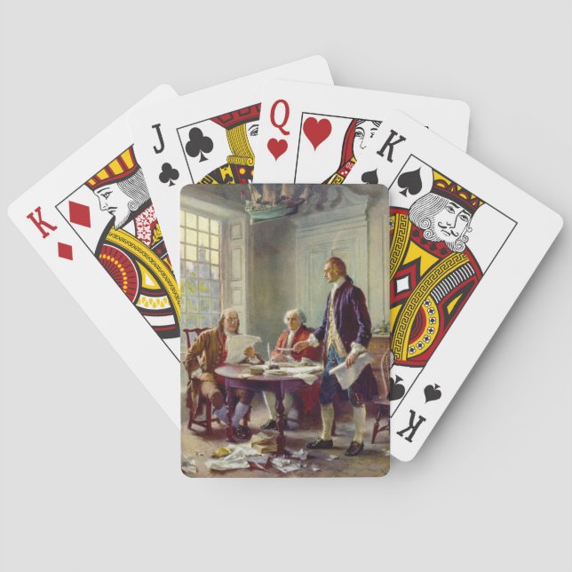 Writing the Declaration of Independence (USA) Poker Cards (Back)
