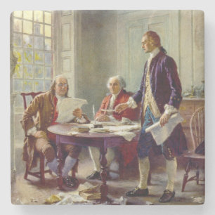 Writing the Declaration of Independence (USA) Stone Coaster