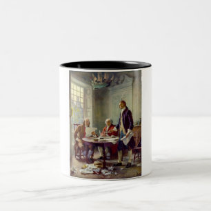 Writing the Declaration of Independence (USA) Two-Tone Coffee Mug