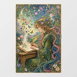 Writing the World Art Nouveau Wall Decal
